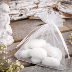 Organza bags 12 x 15 cm - white Occasional bags