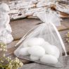 Organza bags 5 x 7 cm - white Lavender and scented dried filling