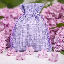 Burlap bag 12 cm x 15 cm - light purple Lavender pouches