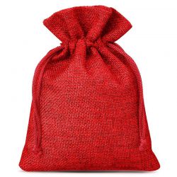 Burlap bags 13 x 18 cm - red Medium bags 13x18 cm