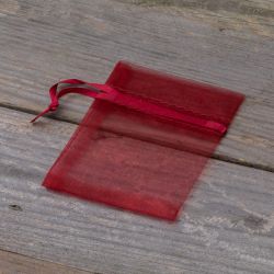 Organza bags 7 x 9 cm (SDB) - burgundy Valentine's Day