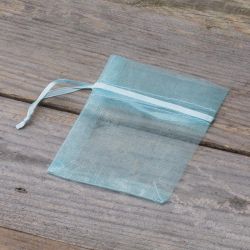 Organza bags 7 x 9 cm (SDB) - light blue For children