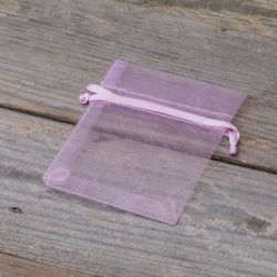 Organza bags 7 x 9 cm - light purple Valentine's Day