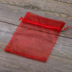 Organza bags 15 x 20 cm - red Valentine's Day