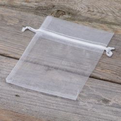 Organza bags 10 x 13 cm - white Baby Shower