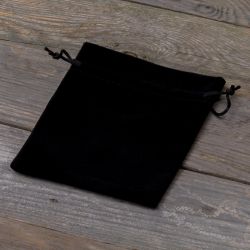 Velvet pouches 12 x 15 cm - black Velvet pouch