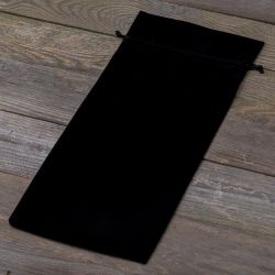 Velvet pouch 16 x 37 cm - black Black bags