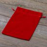 Velvet pouches 15 x 20 cm - red Christmas bag
