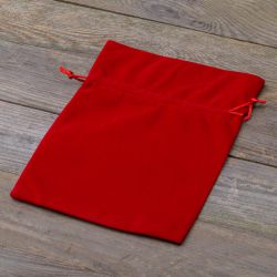 Velvet pouches 18 x 24 cm - red Valentine's Day