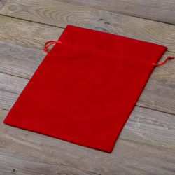 Velvet pouches 26 x 35 cm - red Red bags