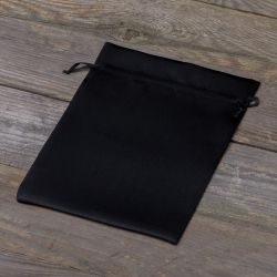 Satin bags 15 x 20 cm - black Black bags