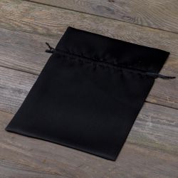 Satin bags 18 x 24 cm - black Black bags