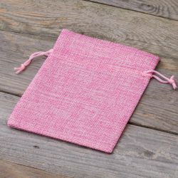 Burlap bags 13 x 18 cm - light pink For children