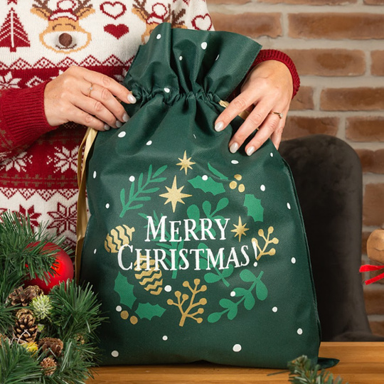 Favour pouch with Merry Christmas Print