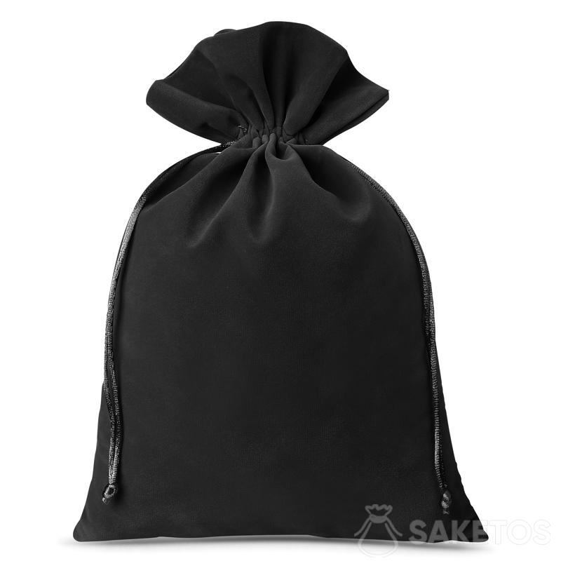 An elegant decorative bag made of black velour