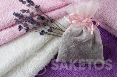 6. A scent bag with lavender inside will impart a beautiful fragrance to your towels and provide protection from clothes moths