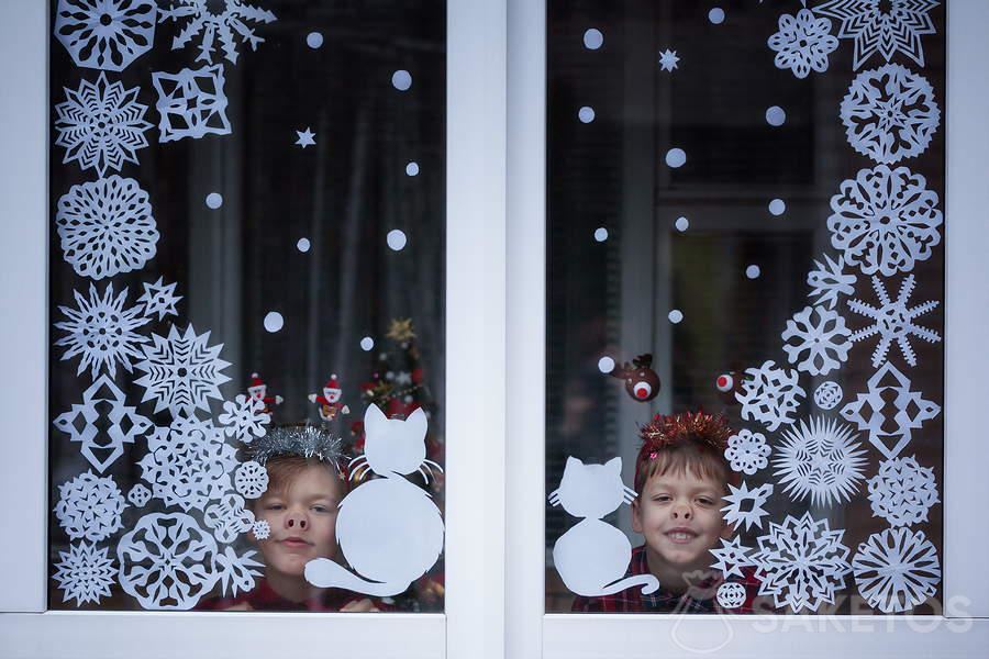 A nursery window decoration - winter decorations