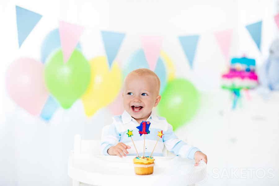 Colorful decorations for one year old