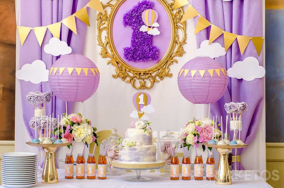 Purple decorations for one year old