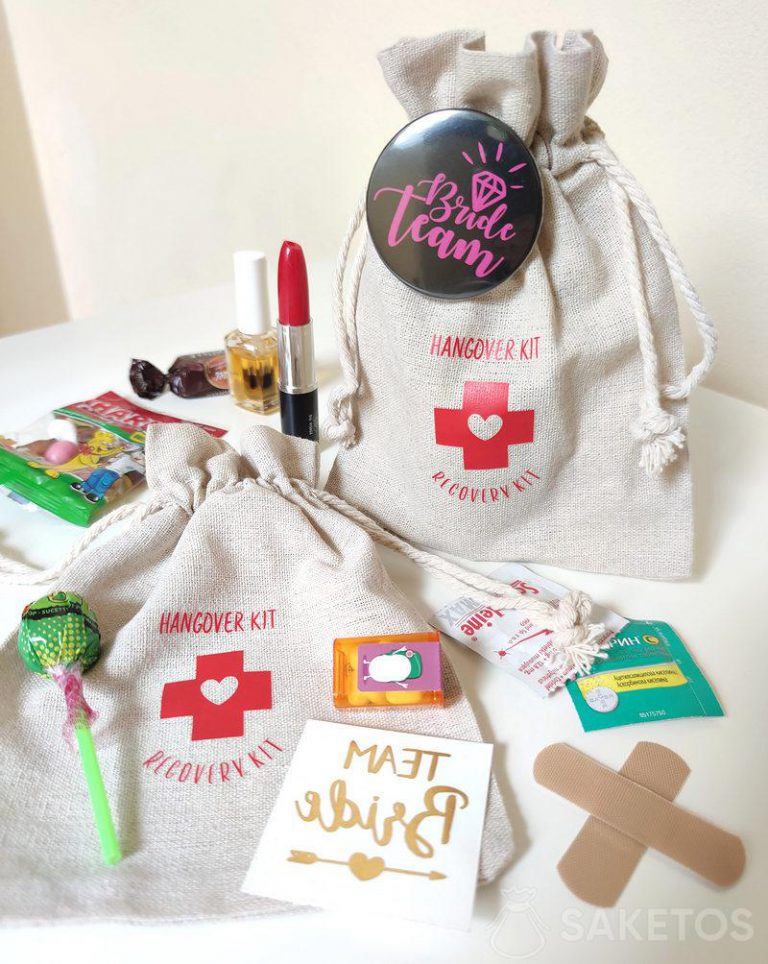 Hangover kit bags - for a bachelorette party
