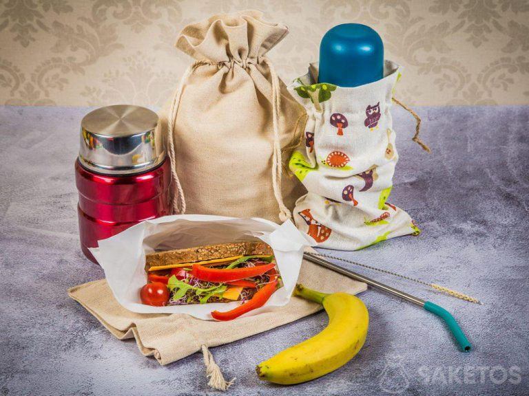 Eco packaging for breakfast for work and school