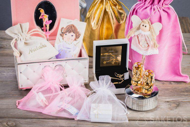 Organza bags are perfect as baptism gift packaging.