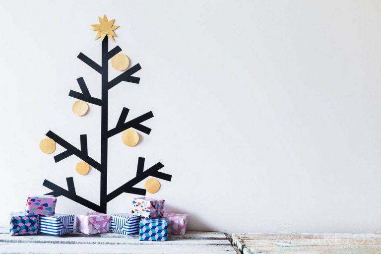 Christmas tree made of washi tape - Japanese decorative tape