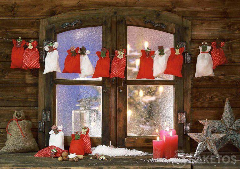 Christmas garland of bags - an original advent calendar