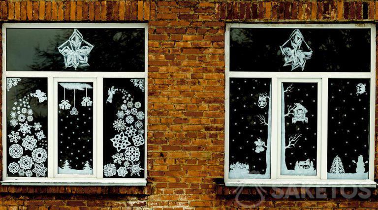 Winter decorations for nursery windows