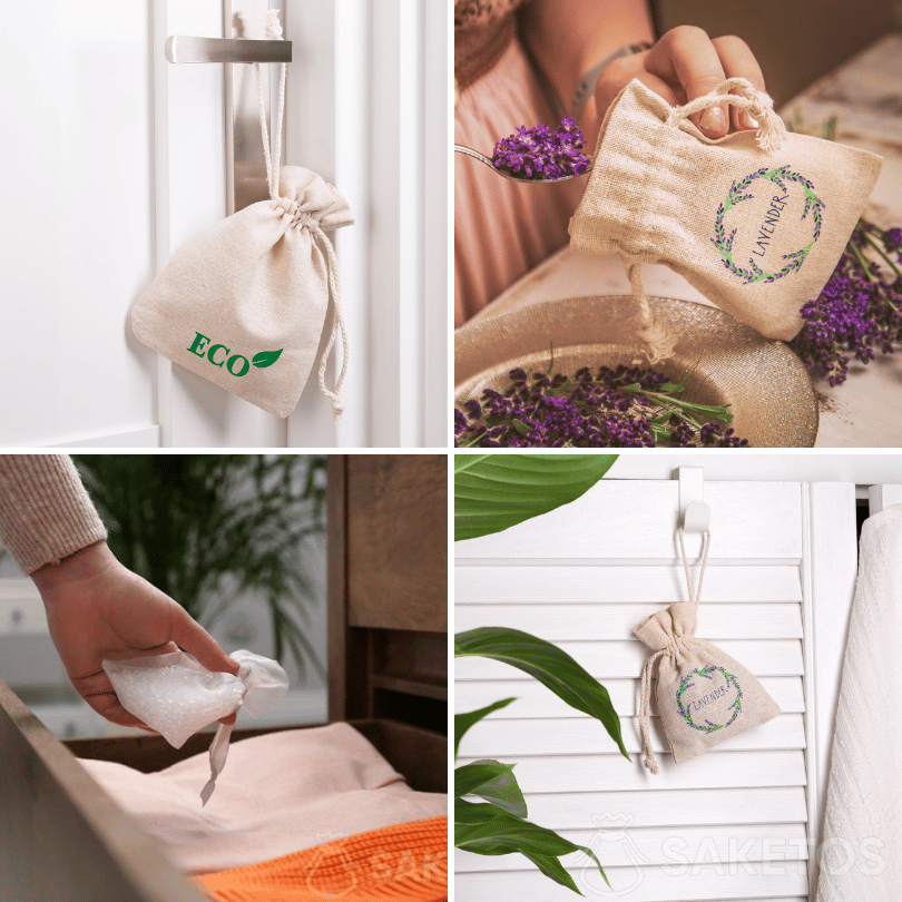 Scented bags and door handle tags for hotels