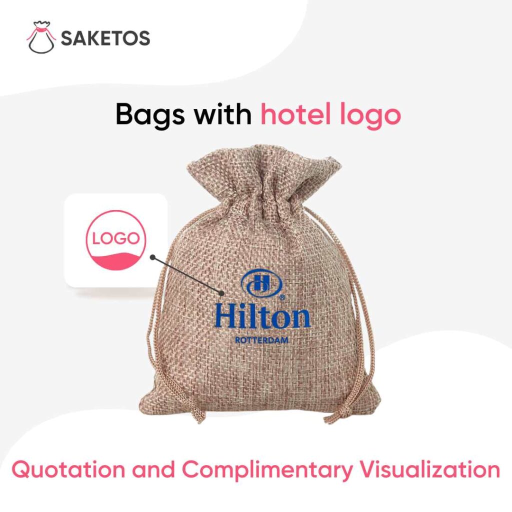 Hotel logo pouches - get a quote and free visualisation