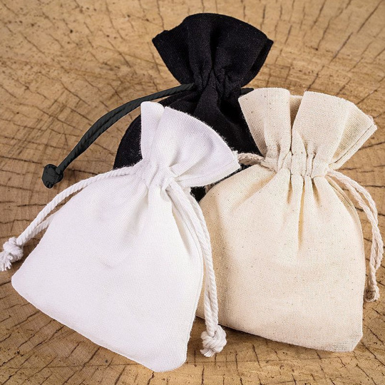 Cotton fabric bags – available in various colours