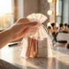 Organza bags for storing cosmetics and lipsticks.