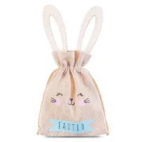 1 pc 13 x 18 cm jute bag - Easter + wooden Easter egg with ears 13 13 x 18 cm jute bag - Easter + wooden Easter egg with ears Occasional bags