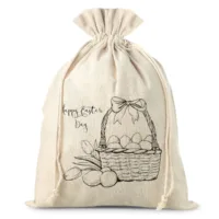 1 pc Large 30 x 40 cm Bag like linen with a basket print 35 30 x 40 cm Bag like linen with a basket print Valentine's Day