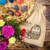 30 x 40 cm Bag like linen with a basket print Occasional bags