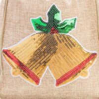 Burlap bag 26 cm x 35 cm - Christmas, Bells Occasional bags