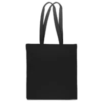 1 pc Cotton grocery tote bag 38 x 42 cm with long handles - black 17