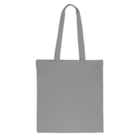 Cotton grocery tote bag 38 x 42 cm with long handles - grey Pouches silver / grey