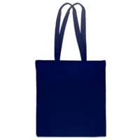 1 pc Cotton grocery tote bag 38 x 42 cm with long handles - navy blue 16