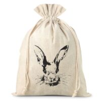 Bag like linen, sized 26 x 35 cm, featuring a bunny print Occasional bags