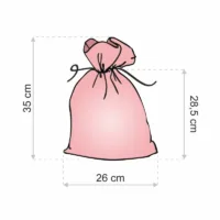 Bag like linen, sized 26 x 35 cm, featuring a bunny print Printed organza bags