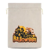 1 pc Large Halloween Burlap Bag (No.1) 30 x 40 cm - light natural 6 Halloween Burlap Bag (No.1) 30 x 40 cm - light natural Jute Bags
