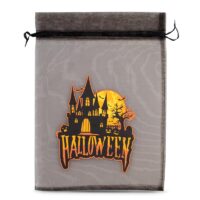 Halloween Organza Bag (No.2) 40 x 55 cm - black Large bags 40x55 cm