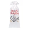 Satin pouch 16 x 37 cm with print – mulled wine Christmas bag