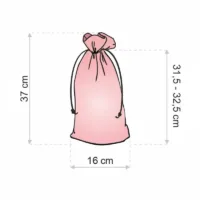 Satin pouch 16 x 37 cm with print – mulled wine Printed organza bags