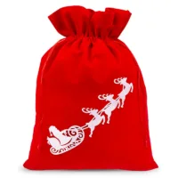 1 pc Large Velour bag 30 x 40 cm - Christmas - Santa Claus 14 Velour bag 30 x 40 cm - Christmas - Santa Claus Velvet pouch