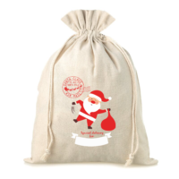 Printed Bag like linen sized 30 x 40 cm Christmas bag