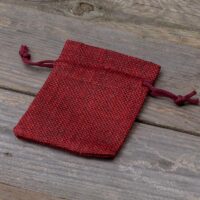 Burlap bag 6 cm x 8 cm - burgundy Lavender and scented dried filling