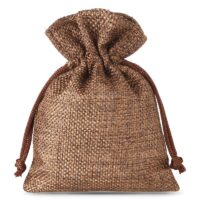 Burlap bag 6 x 8 cm - dark natural Small bags 6x8 cm